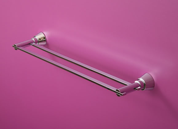  Square To Conical Chrome Combination Double Towel Rail Bathroom Accessory