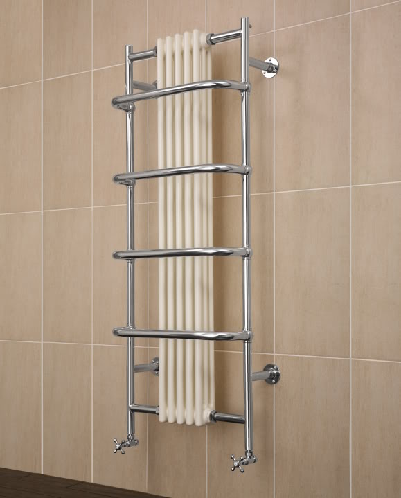 RD4 - Luxurious Huge Traditional Style Bathroom Radiator with Stainless Steel Towel Rails - Radiators - 