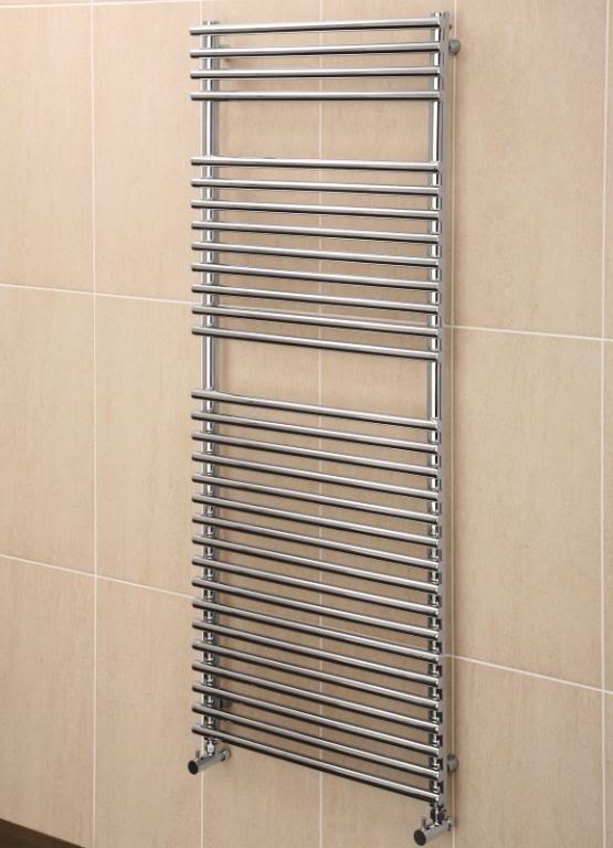  Tall Flat Stainless Steel Pipe On Pipe Ladder Radiator Towel Rail 600 X 1428mm