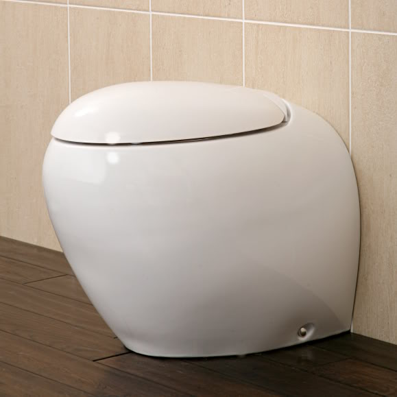PP7 - Egg Pod Style Back To The Wall Toilet Pan - Toilets & Sinks - Back to Wall