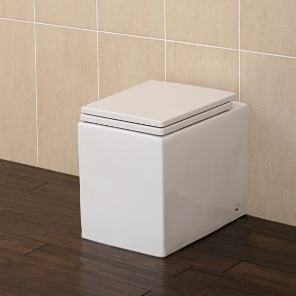 PP8 - Luxury Contemporary Cube Style Back To The Wall Toilet Pan - Toilets & Sinks - 