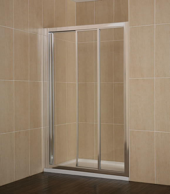 EZS3LTLT-12*9 - 1200mm Triple Sliding Door And 1200mm X 900mm Low Rise Tray - Shower Doors - Sliding
