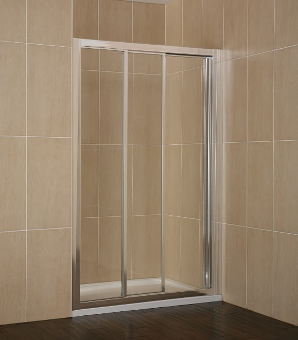 EZS3RTL-12*760 - 1200mm Triple Sliding Door And 1200mm X 760mm Low Tray - Shower Doors - Sliding