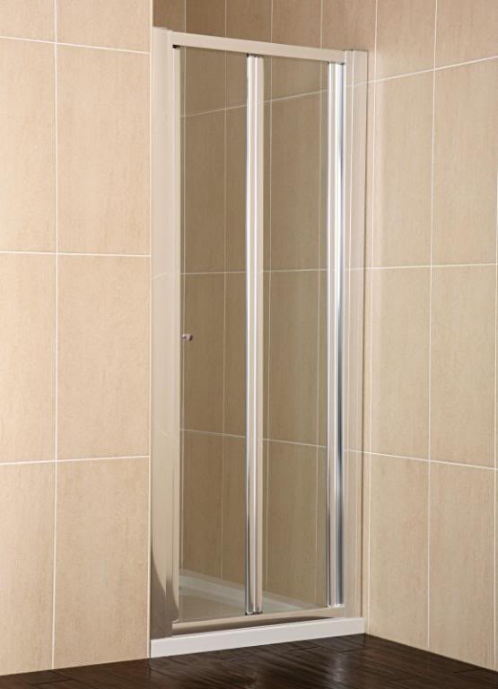 EZBTL-760*9 - Luxury 760mm Bifold Door and 760mm x 900mm Slimline Tray - Shower Doors - Bi-Fold
