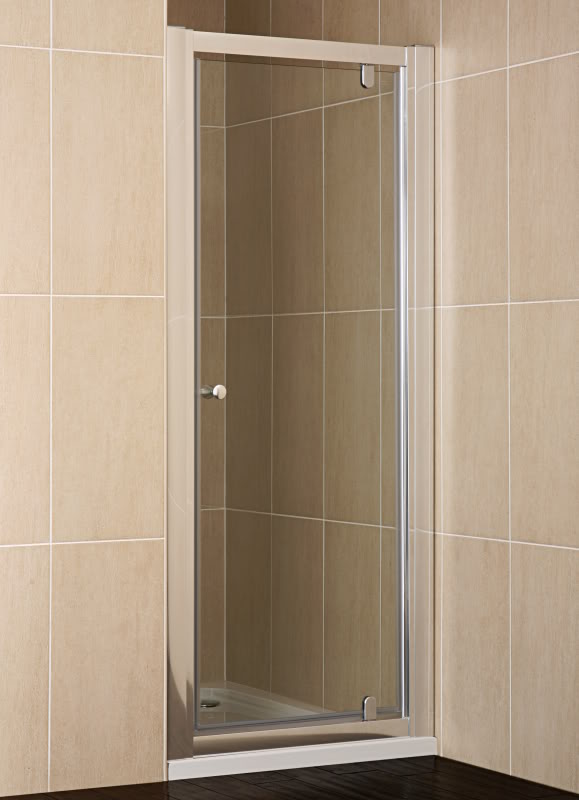  800mm Recess 8mm Glass Pivot Shower Door & 800 X 800mm Low Rise Shower Tray