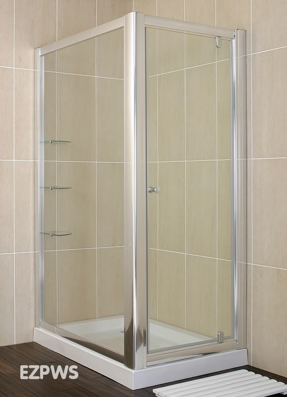 EZPws-8*12 - 800mm X 1200mm Enclosure With Pivot Door Side Panel With Shelves And Tray - Shower Enclosures - With Shevles Enclosures