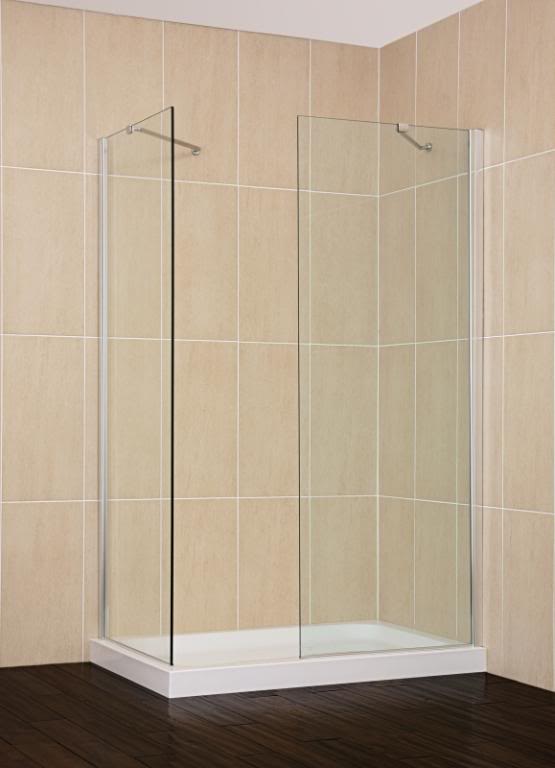 EWI-720 - 720 Walk In Shower Enclosure With 10mm Thick Glass Tray - Shower Enclosures - WalkIn Enclosures