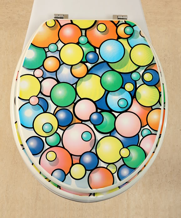 BGM65 - Unique MDF Bubbles Toilet Seat - Toilet Seats - Novelty