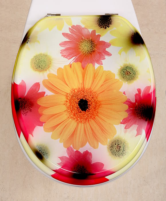 BG569 - Unique Gerbera Flower Toilet Seat - Toilet Seats - Novelty