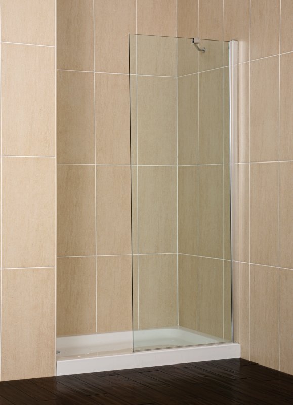 Walk-in Shower Glass Panel 1850 X 720 X 10mm & 1200 X 900mm Stone Tray
