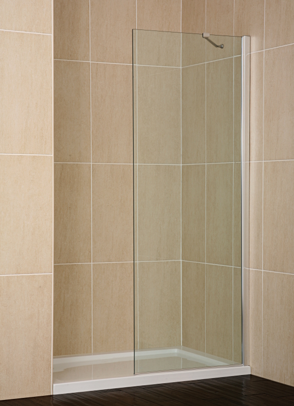 Walk-in Shower Glass Panel 1850 X 720 X 10mm & 1200 X 900mm Stone Tray