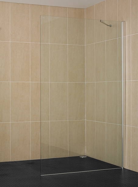 EWIN-1200 - Luxury Wet Room Style Walk In Shower 1200mm Panel -Consists of 1 Glass Panel + Accessories - Shower Enclosures - WalkIn Enclosures