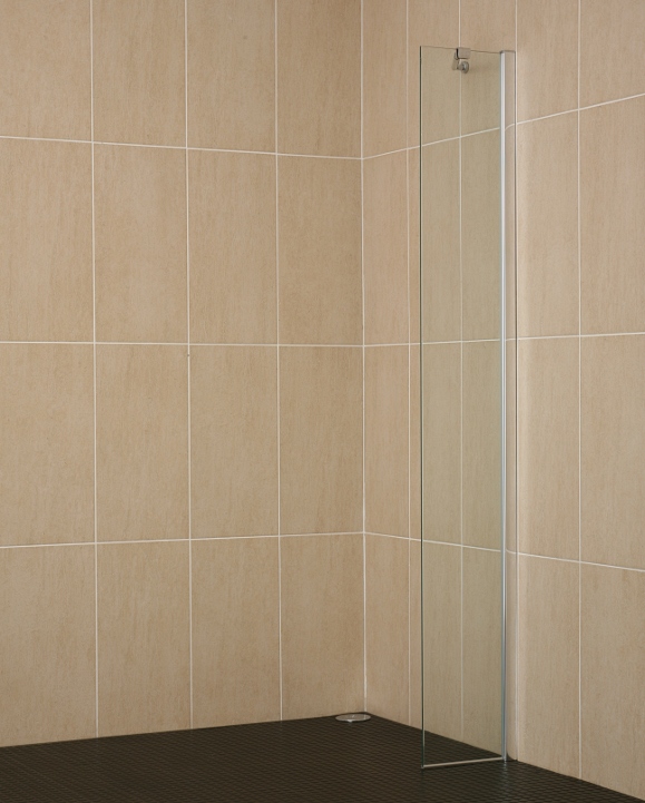 EWIN-250 - Wet Room Style Walk In Shower 250mm Panel -Consists Of 1 Glass Panel + Accessories - Shower Enclosures - WalkIn Enclosures