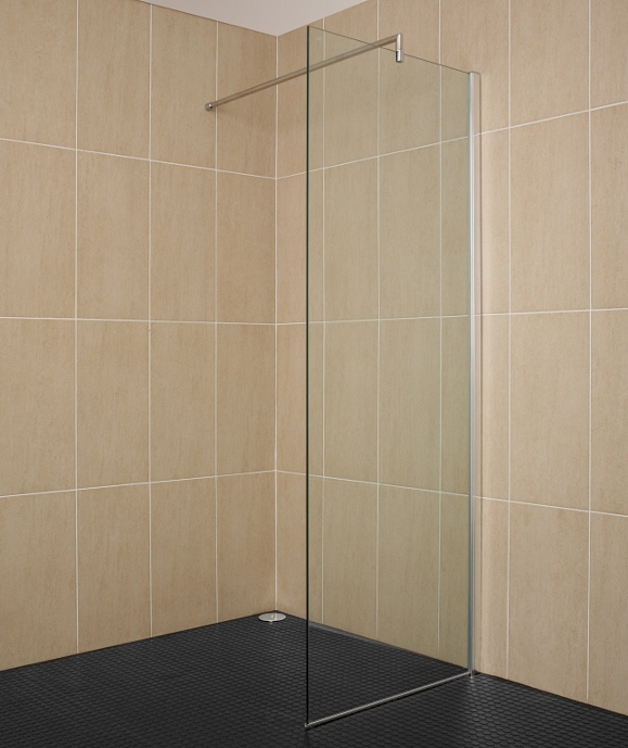EWIN-720 - Luxury Wet Room Style Walk In Shower 720mm Panel -Consists of 1 Glass Panel + Accessories - Shower Enclosures - WalkIn Enclosures