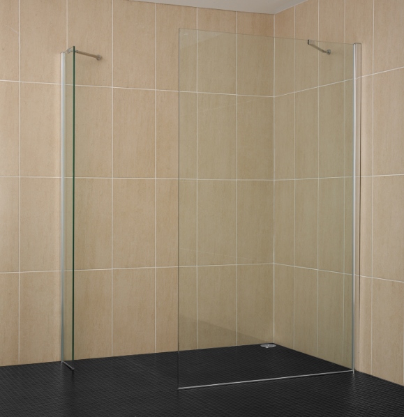 EWINT-1200*250 - Luxury Wet Room Walk In Shower Enclosure-Consists of 2 Glass Panels + Accessories  - Shower Enclosures - WalkIn Enclosures